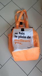 lot 2 sacs de courses pour chariot de magasin, Ophalen, Blauw