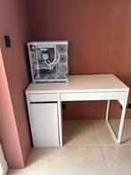 Bureau blanc micke, Huis en Inrichting, Bureaus, Ophalen, Zo goed als nieuw, Bureau