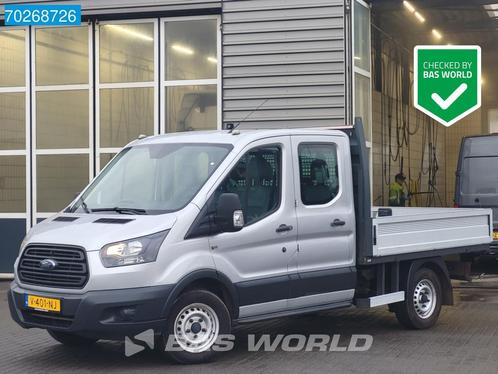 Ford Transit 105pk Euro6 Trekhaak Open Laadbak Dubbel cabine, Auto's, Bestelwagens en Lichte vracht, Bedrijf, Te koop, Bluetooth