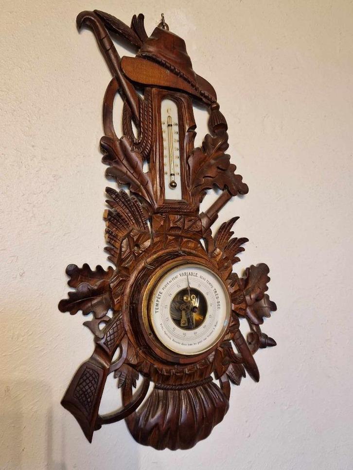 Thermomètre et baromètre - forêt noire - +/- 1900, Antiek en Kunst, Antiek | Klokken, Ophalen of Verzenden