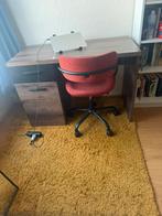 Coin bureau complet : bureau + chaise + tapis, Enlèvement, Réglable en hauteur, Comme neuf, Bureau