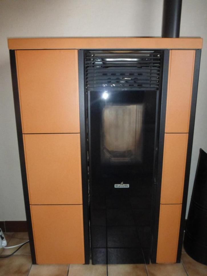 Ravelli Olivia Terre d'Orient 8kw pelletvuur, Doe-het-zelf en Bouw, Verwarming en Radiatoren, Gebruikt, 80 cm of meer, 60 tot 150 cm