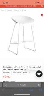 HAY about a stool - design - wit - 70cm, Huis en Inrichting, Ophalen, Zo goed als nieuw