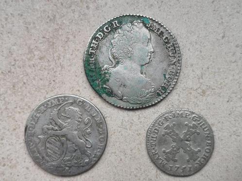 Lot 3 monnaies en argent Pays bas Autrichiens, Postzegels en Munten, Munten | België, Zilver, Zilver, Ophalen of Verzenden