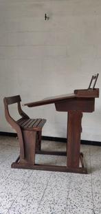 Antieke houten schoolbank, Huis en Inrichting, Overige Huis en Inrichting, Ophalen, Gebruikt