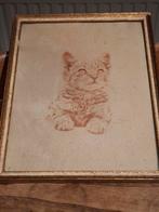 Mooie  oude ets kitten, Antiek en Kunst, Ophalen of Verzenden