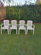 Mooie 4 supper sterke tuinstoelen ., Ophalen, Gebruikt
