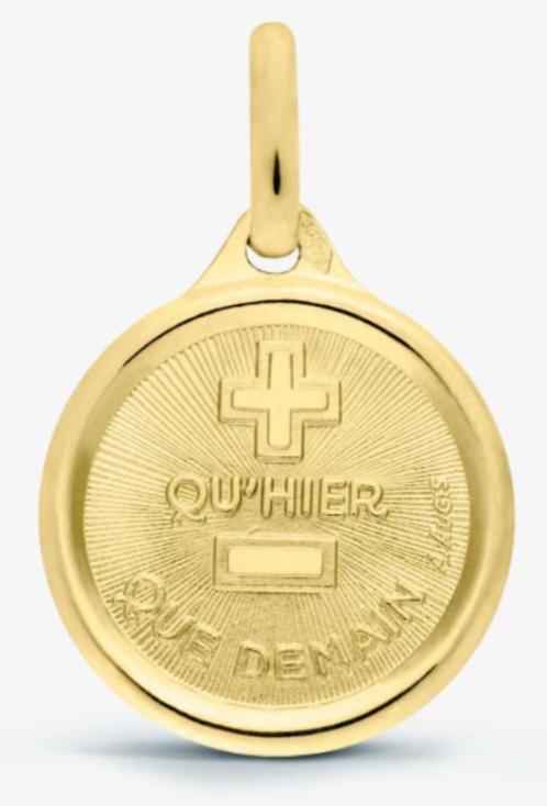 Médaille d'amour AUGIS L'Originale Mini en or 18K, NEUVE, Handtassen en Accessoires, Kettinghangers, Nieuw, Goud, Goud, Overige voorstellingen