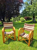2 fauteuils jardin vintage repliable, Gebruikt, Ophalen