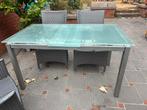 Gratis tafel met 4 stoelen, Tuin en Terras, Ophalen, Gebruikt