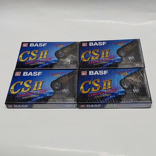 4 x Basf cs11 chrome super 90 cd quality pos. high., Cd's en Dvd's, Cassettebandjes, Nieuw in verpakking, Ophalen of Verzenden