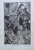 YVES DOARE / COUP D'OPIRES / ZW-W LINO CHINE COLLE / 24x16cm, Ophalen of Verzenden