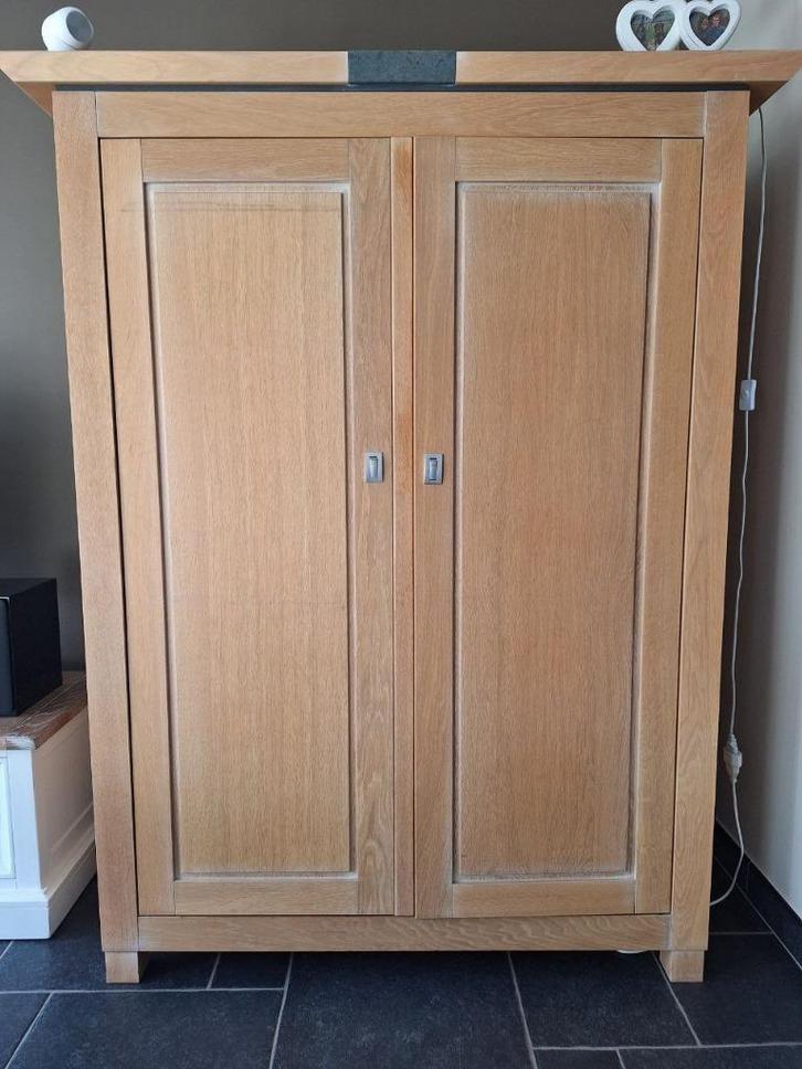 Computermeubel - afsluitbaar (moét weg voor 01/12), Huis en Inrichting, Kasten | Computermeubels, Gebruikt, 120 tot 170 cm, Eikenhout