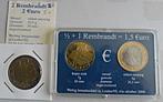 2 € - 1€ et 1/2 € REMBRANDT avec certificat ., Postzegels en Munten, Verzenden, Overige landen, 2 euro, Setje