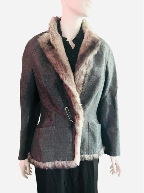 Dames Jas Mugler, Kleding | Dames, Jassen | Winter, Zo goed als nieuw, Maat 38/40 (M), Grijs, Ophalen of Verzenden