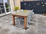 Tuintafel met 6 stoelen, Tuin en Terras, Tuintafels, Ophalen, Gebruikt, Rechthoekig, Teakhout