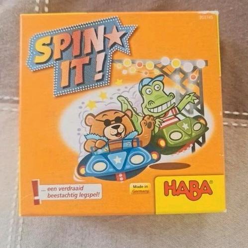 Gezelschapsspel spin it - haba, Hobby en Vrije tijd, Gezelschapsspellen | Kaartspellen, Zo goed als nieuw, Ophalen of Verzenden