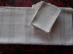 Ecru linnen tafelkleed met servetten, Ophalen, Gebruikt, Rechthoek, Binnen