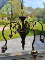 Bronzen luster + wandlamp, Comme neuf, Enlèvement ou Envoi
