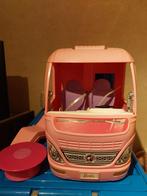 Barbie camper met 2 barbiepoppen, Kinderen en Baby's, Speelgoed | Poppen, Ophalen, Zo goed als nieuw, Barbie