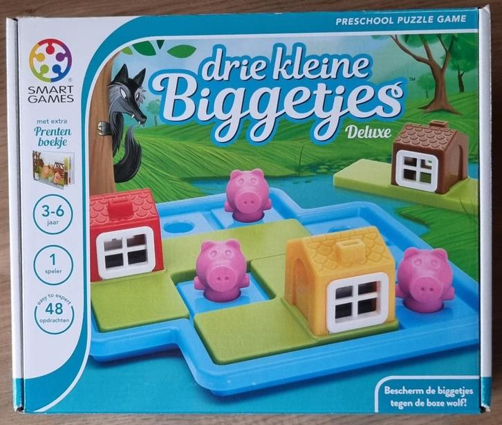 Smartgames 3 kleine Biggetjes Deluxe Editie + sprookjesboek, Kinderen en Baby's, Speelgoed | Educatief en Creatief, Zo goed als nieuw
