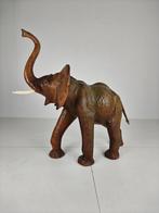 Magnificent ExtraLarge Leather Elephant Sculpture – ca. 1950, Antiek en Kunst, Ophalen of Verzenden