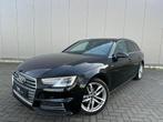 Audi A4 break S-line benzine automaat pan dak, Auto's, 4 cilinders, A4, Zwart, Leder