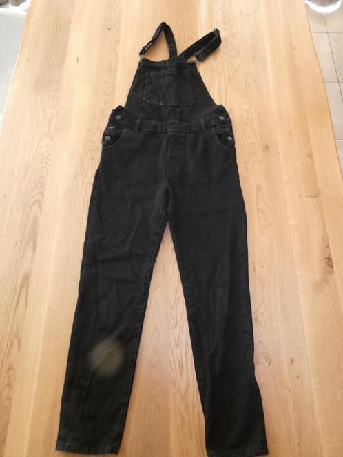 Zwarte Salopette Mango 14j, Kinderen en Baby's, Kinderkleding | Maat 164, Zo goed als nieuw, Meisje, Broek, Ophalen of Verzenden