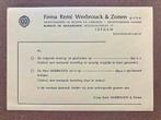 briefkaart Werbrouck Izegem wijnen en likeuren, Ophalen of Verzenden, Briefkaart