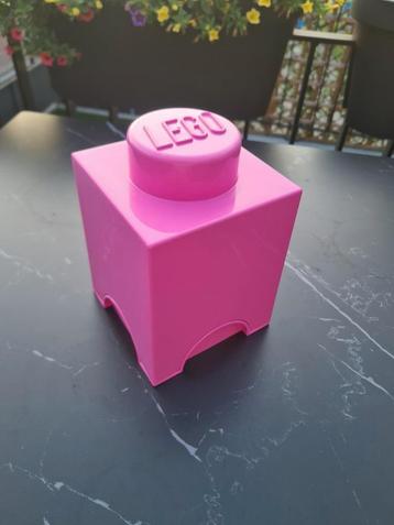 Boîte de rangement Lego rose, Enlèvement ou Envoi, Comme neuf, Briques en vrac, Lego