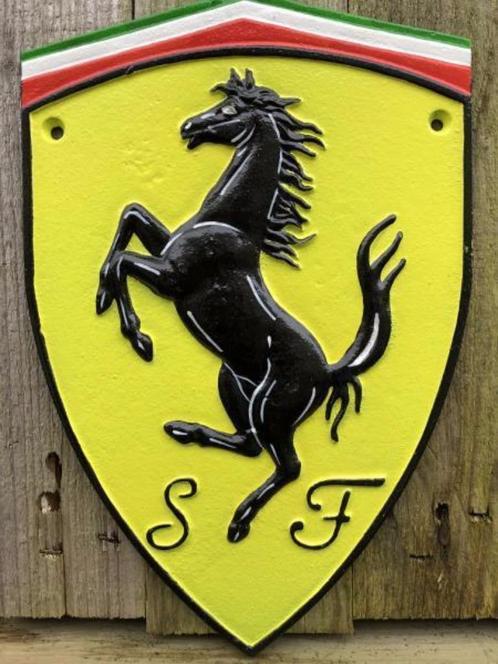 Ferrari logo , embleem, garageplaat, Verzamelen, Overige Verzamelen, Nieuw, Ophalen of Verzenden