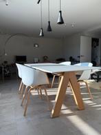 Arco  model Lance, eettafel of bureautafel met 4 stoelen, Huis en Inrichting, Ophalen, Eikenhout, 200 cm of meer, 50 tot 100 cm