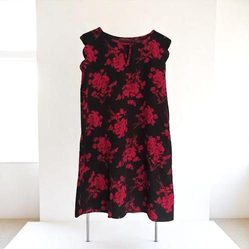Luchtige zomerjurk zwart rood L, Kleding | Dames, Jurken, Nieuw, Maat 42/44 (L), Rood, Boven de knie, Verzenden