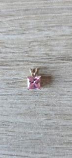 925 zilveren hanger van rozenkwarts, Ophalen, Zo goed als nieuw, Zilver
