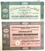 2X Originele IG FARBEN (Zyklon B) aandelen 1925 & 1940, Enlèvement ou Envoi, Autres, Autres types