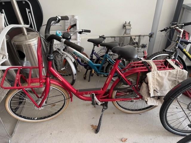 DAMESFIETS BATAVUS MET MANDJE EN FIETSZAKKEN, Ophalen, Zo goed als nieuw, Batavus