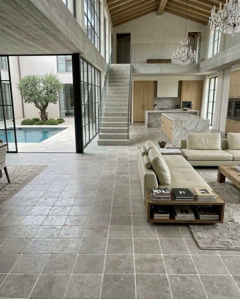 NIEUW; DALLEN VLOER LIMEYRAT TEGELS KALKSTEEN 20X20CM, Ophalen, Nieuw, Overige materialen