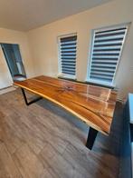 Boomstam eettafel met metalen poten NIEUW, Huis en Inrichting, Tafels | Eettafels, Ophalen