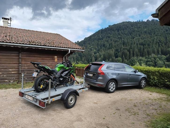 Remorque pour moto, scooter, cyclomoteur à louer, Autos : Divers, Remorques, Comme neuf, Enlèvement