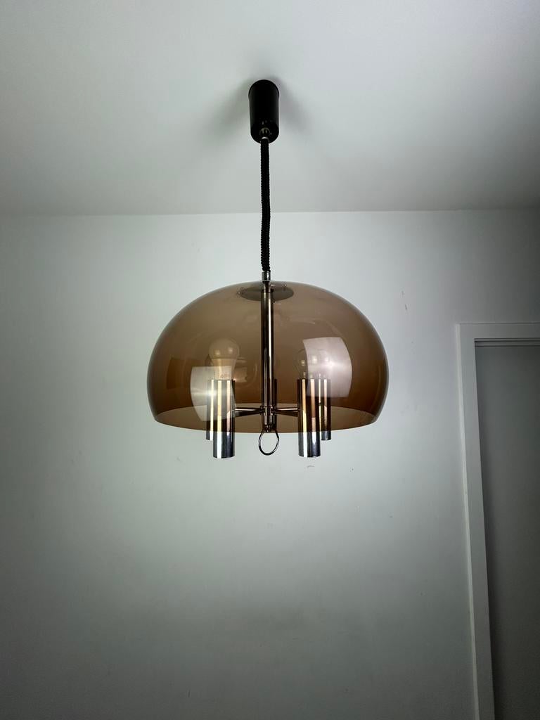 Vintage hanglamp Boulanger space age plexi, Ophalen of Verzenden