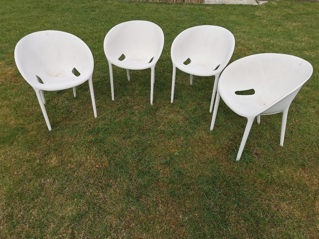 4 tuinstoelen "Driade soft egg chair", Ophalen, Gebruikt, Stapelbaar