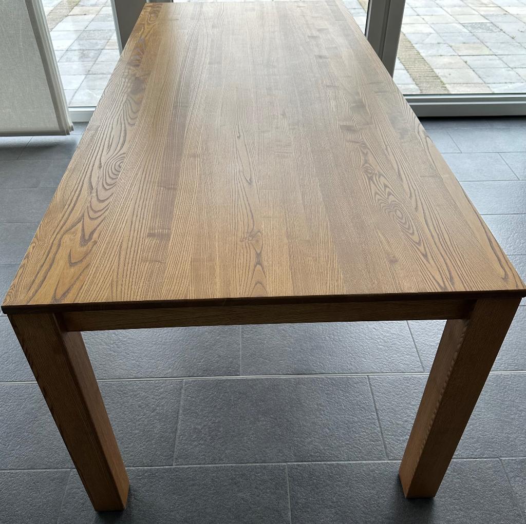 Tafel IKEA 200x90 cm naturel eik look, Huis en Inrichting, Ophalen, Gebruikt, 200 cm of meer, 50 tot 100 cm