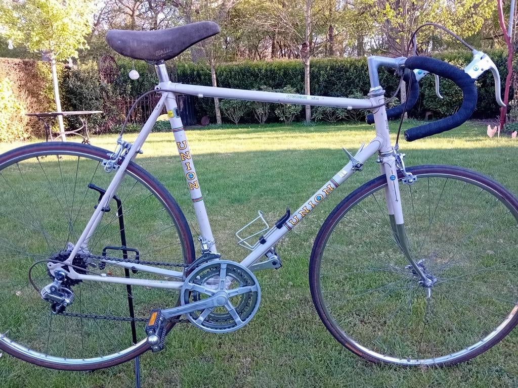 Vintage koersfiets  , vintage racefiets ,Union racefiets, Fietsen en Brommers, Ophalen, Gebruikt, Velgrem, Overige merken