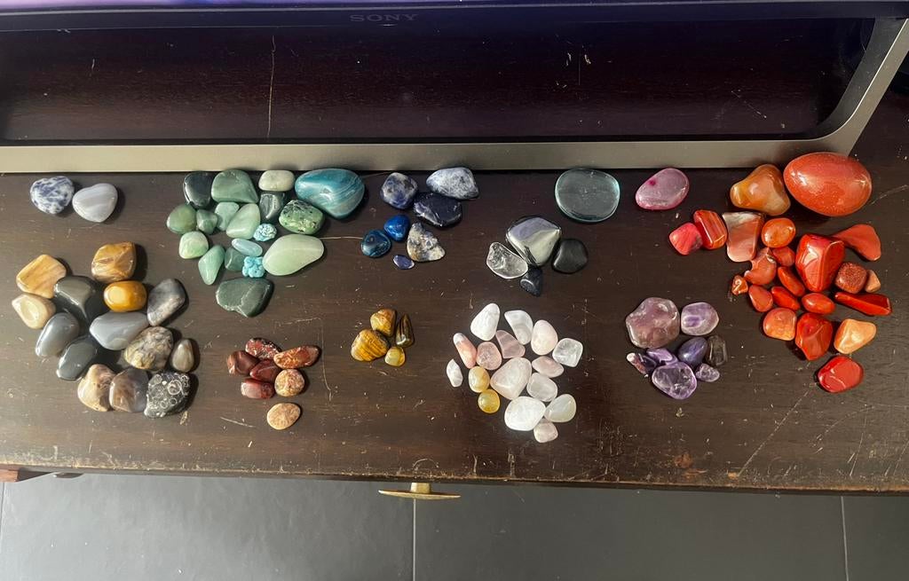 Mineralen gerolde steentjes / trommelstenen, Collections, Minéraux & Fossiles, Enlèvement ou Envoi