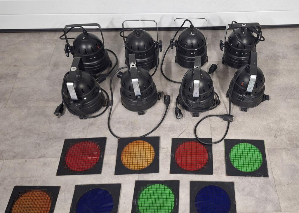 Discobar Par 56 lampen met kleurenfilters, Musique & Instruments, Enlèvement, Utilisé, Lumières, Couleur