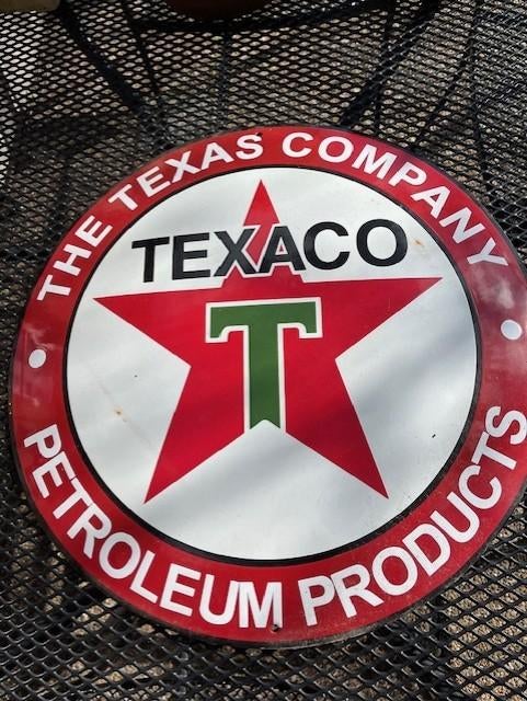 Emaille Texaco bord mancave auto oldtimer garage, Ophalen