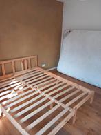 Lit double 1m60, Enlèvement, Utilisé, Bois, 160 cm