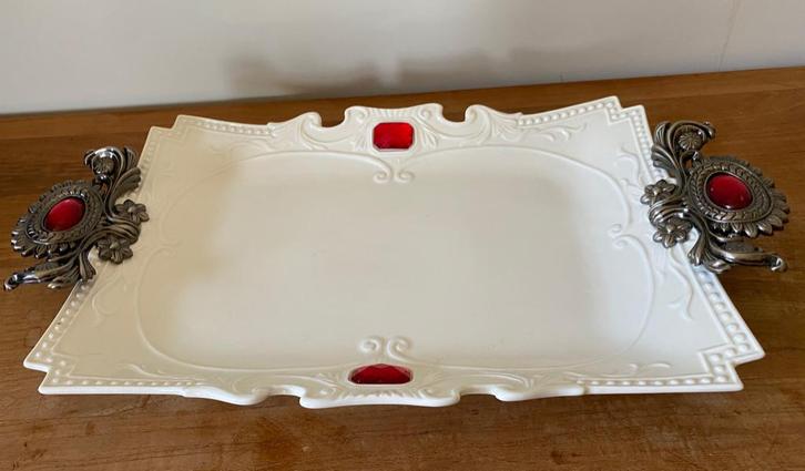 Plateau de service décoratif élégant du style baroque/rococo, Antiquités & Art, Antiquités | Plateaux, Enlèvement