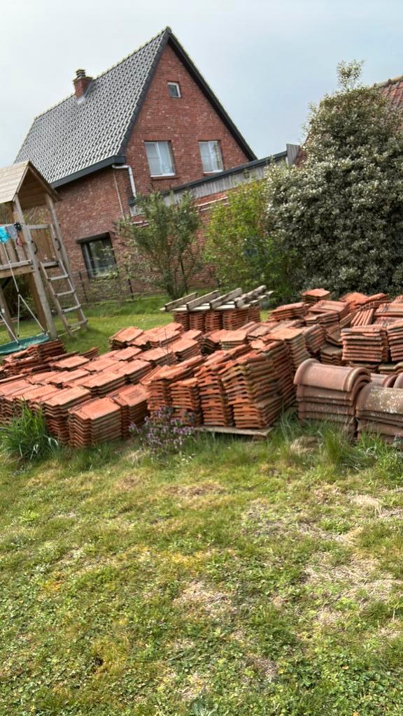 Pannen Pottelberg Courtrai, Doe-het-zelf en Bouw, Dakpannen en Dakbedekking, Gebruikt, Dakpannen, Steen of Klei, Overige kleuren