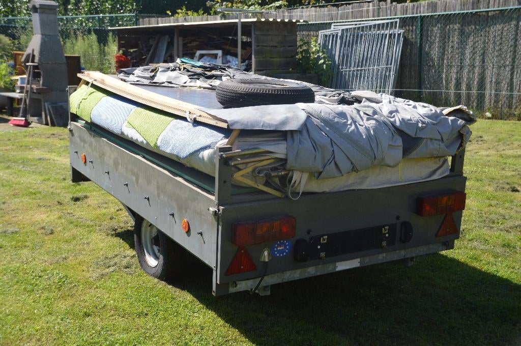 vouwwagen, Caravanes & Camping, Caravanes pliantes, Jusqu'à 5, Présent, Gris, Enlèvement